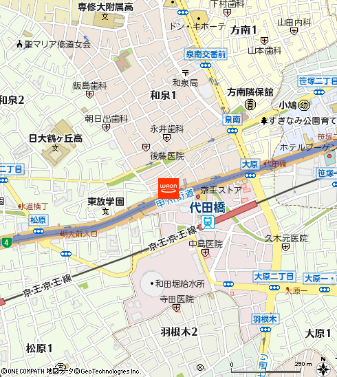 まいばすけっと代田橋駅北店付近の地図